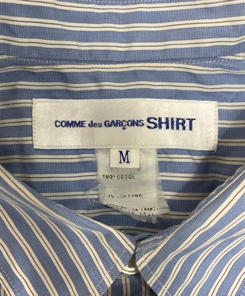 COMME des GARCONS SHIRT（コムデギャルソンシャツ）COMME des GARCONS SHIRT (コムデギャルソンシャツ) ストライプシャツ ブルー サイズ:Mの古着・服飾アイテム