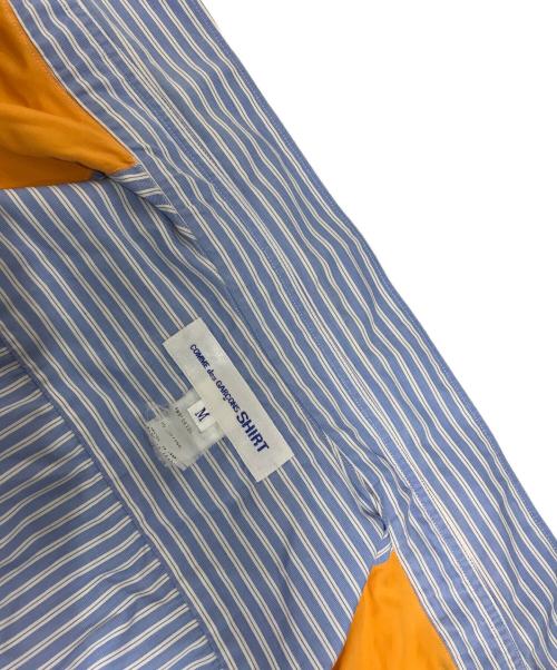COMME des GARCONS SHIRT（コムデギャルソンシャツ）COMME des GARCONS SHIRT (コムデギャルソンシャツ) ストライプシャツ ブルー サイズ:Mの古着・服飾アイテム