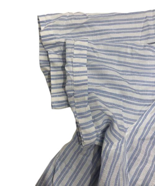 COMME des GARCONS SHIRT（コムデギャルソンシャツ）COMME des GARCONS SHIRT (コムデギャルソンシャツ) オープンカラーストライプシャツ ブルー サイズ:Mの古着・服飾アイテム
