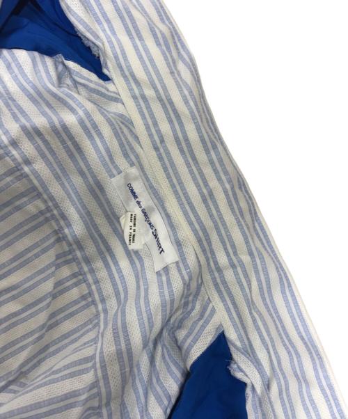 COMME des GARCONS SHIRT（コムデギャルソンシャツ）COMME des GARCONS SHIRT (コムデギャルソンシャツ) オープンカラーストライプシャツ ブルー サイズ:Mの古着・服飾アイテム