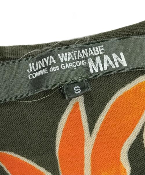 COMME des GARCONS JUNYA WATANABE MAN（コム デ ギャルソン ジュンヤ ワタナベ マン）COMME des GARCONS JUNYA WATANABE MAN (コム デ ギャルソン ジュンヤ ワタナベ マン) 00's プリントTシャツ オリーブ サイズ:Sの古着・服飾アイテム