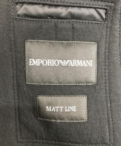 EMPORIO ARMANI（エンポリオ アルマーニ）EMPORIO ARMANI (エンポリオ アルマーニ) 00's ラムレザー切替縮絨ジャケット ブラック サイズ:46の古着・服飾アイテム