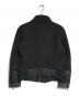EMPORIO ARMANI (エンポリオ アルマーニ) 00's ラムレザー切替縮絨ジャケット ブラック サイズ:46：40000円