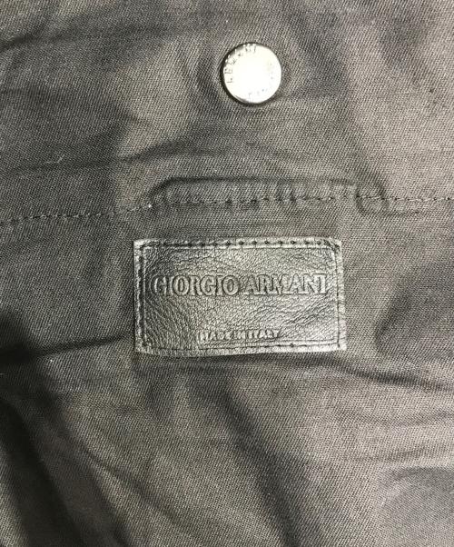 GIORGIO ARMANI（ジョルジオアルマーニ）GIORGIO ARMANI (ジョルジオアルマーニ) リネンワイドスラックス グレー サイズ:52Rの古着・服飾アイテム