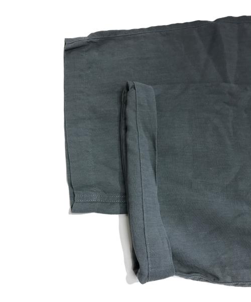 GIORGIO ARMANI（ジョルジオアルマーニ）GIORGIO ARMANI (ジョルジオアルマーニ) リネンワイドスラックス グレー サイズ:52Rの古着・服飾アイテム