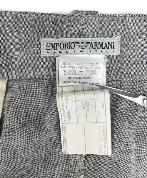 EMPORIO ARMANI（エンポリオ アルマーニ）EMPORIO ARMANI (エンポリオ アルマーニ) リネンカーゴパンツ グレー サイズ:48の古着・服飾アイテム