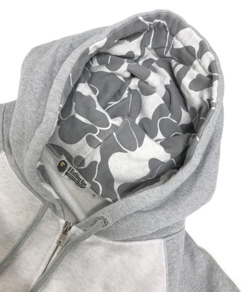 A BATHING APE（アベイシングエイプ）A BATHING APE (アベイシングエイプ) ラインストーンジップパーカー グレー サイズ:2XLの古着・服飾アイテム