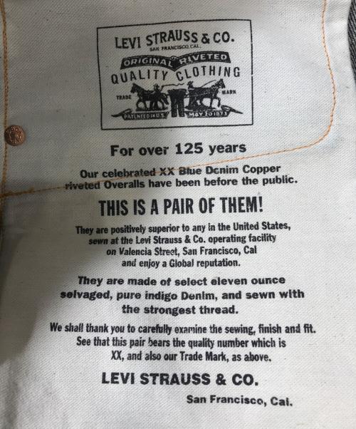 LEVI'S（リーバイス）LEVI'S (リーバイス) 復刻デニムパンツ インディゴ サイズ:W32 L36 未使用品の古着・服飾アイテム