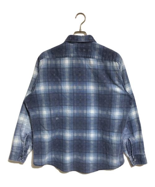 Sears（シアーズ）Sears (シアーズ) プリントネルシャツ ネイビー サイズ:Lの古着・服飾アイテム