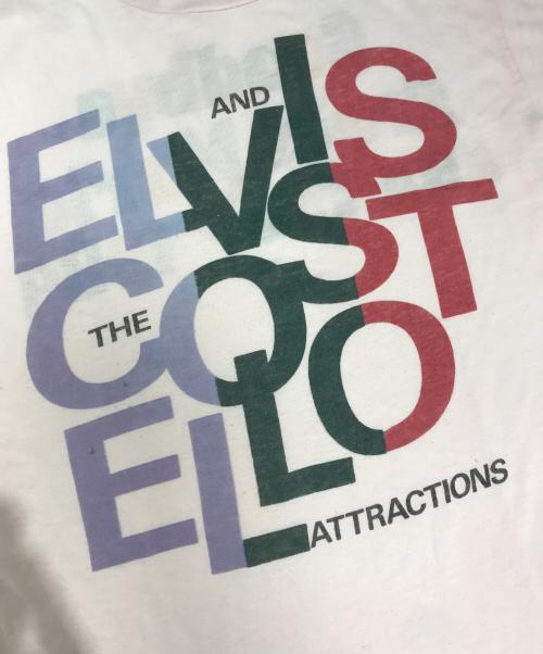 アーティストTシャツ（アーティストTシャツ）アーティストTシャツ (アーティストTシャツ) 80s ELVIS COSTELLO(エルヴィス・コステロ) アーティストTシャツ ピンク サイズ:Mの古着・服飾アイテム