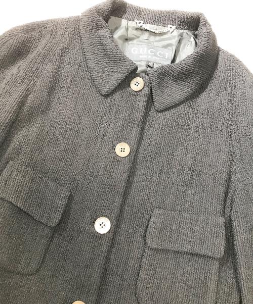 GUCCI（グッチ）GUCCI (グッチ) ツイードジャケット ブラック サイズ:42の古着・服飾アイテム