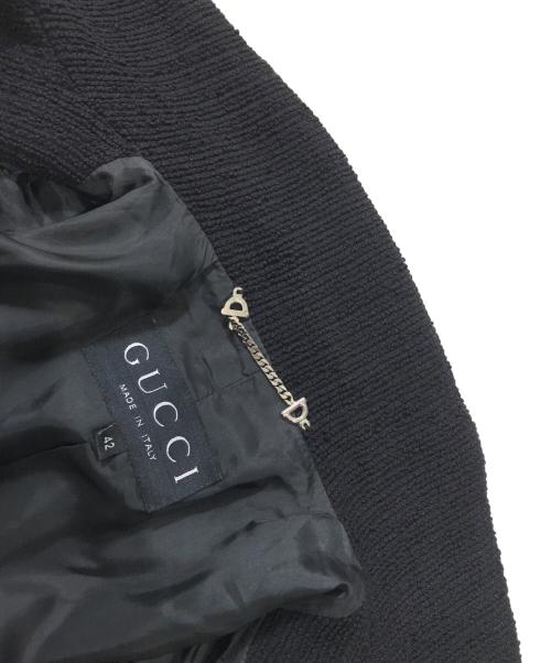 GUCCI（グッチ）GUCCI (グッチ) ツイードジャケット ブラック サイズ:42の古着・服飾アイテム