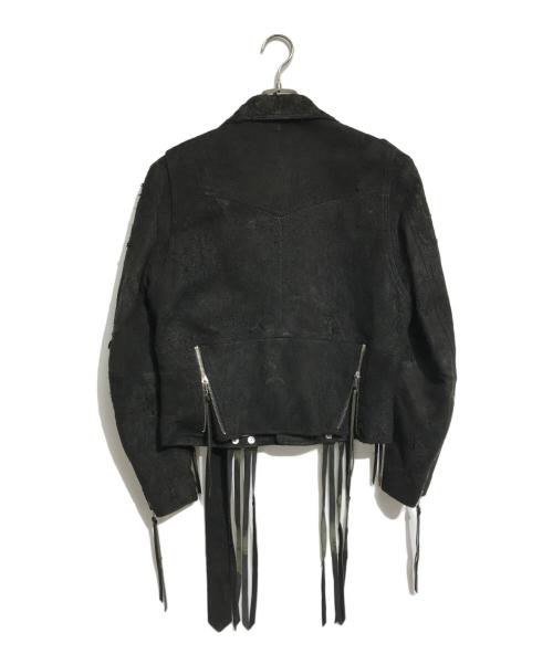 SUGARHILL（シュガーヒル）SUGARHILL (シュガーヒル) NIBE-LEATHER MOTO DOUBLE JACKET ブラック サイズ:2の古着・服飾アイテム