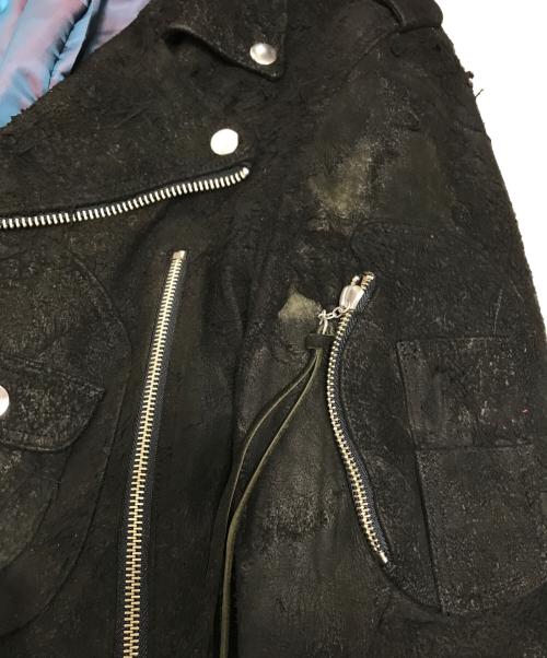 SUGARHILL（シュガーヒル）SUGARHILL (シュガーヒル) NIBE-LEATHER MOTO DOUBLE JACKET ブラック サイズ:2の古着・服飾アイテム