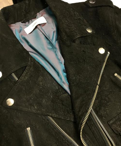SUGARHILL（シュガーヒル）SUGARHILL (シュガーヒル) NIBE-LEATHER MOTO DOUBLE JACKET ブラック サイズ:2の古着・服飾アイテム
