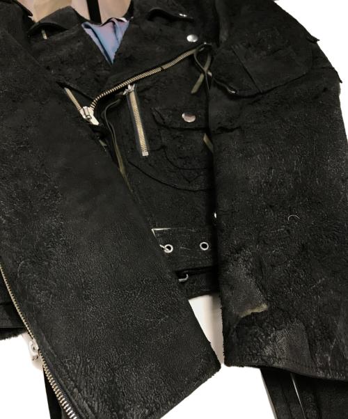 SUGARHILL（シュガーヒル）SUGARHILL (シュガーヒル) NIBE-LEATHER MOTO DOUBLE JACKET ブラック サイズ:2の古着・服飾アイテム