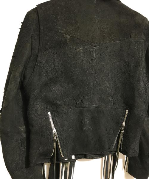 SUGARHILL（シュガーヒル）SUGARHILL (シュガーヒル) NIBE-LEATHER MOTO DOUBLE JACKET ブラック サイズ:2の古着・服飾アイテム