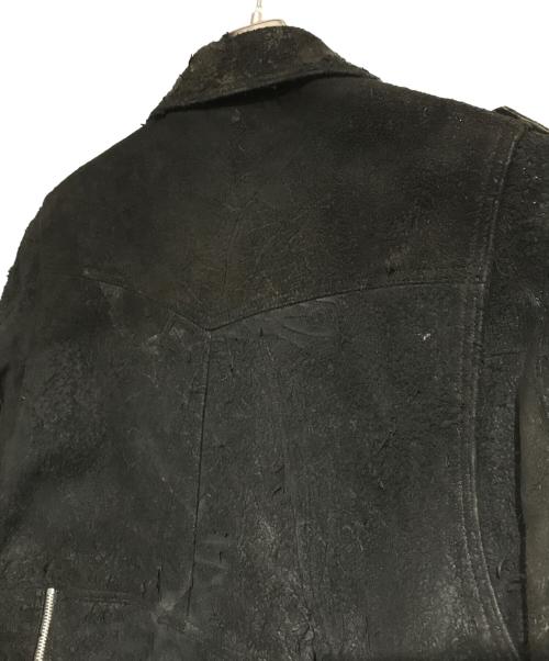 SUGARHILL（シュガーヒル）SUGARHILL (シュガーヒル) NIBE-LEATHER MOTO DOUBLE JACKET ブラック サイズ:2の古着・服飾アイテム
