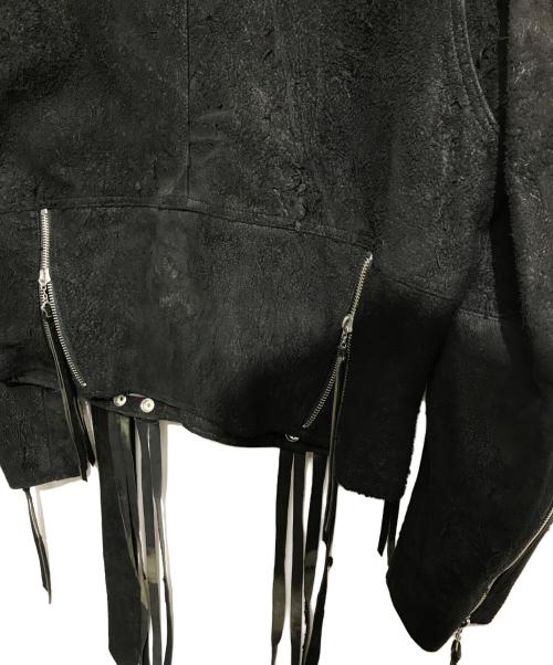 SUGARHILL（シュガーヒル）SUGARHILL (シュガーヒル) NIBE-LEATHER MOTO DOUBLE JACKET ブラック サイズ:2の古着・服飾アイテム
