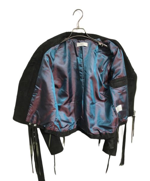 SUGARHILL（シュガーヒル）SUGARHILL (シュガーヒル) NIBE-LEATHER MOTO DOUBLE JACKET ブラック サイズ:2の古着・服飾アイテム