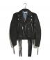 SUGARHILL（シュガーヒル）の古着「NIBE-LEATHER MOTO DOUBLE JACKET」｜ブラック