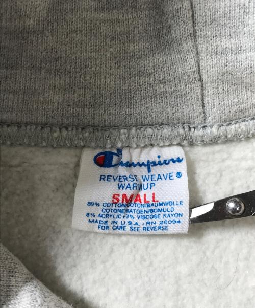 Champion（チャンピオン）Champion (チャンピオン) 2段プリントリバースウィーブパーカー グレー サイズ:SMALLの古着・服飾アイテム