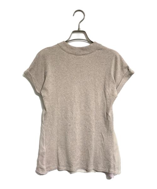 BRUNELLO CUCINELLI（ブルネロクチネリ）BRUNELLO CUCINELLI (ブルネロクチネリ) 異素材切替半袖ニット ベージュ サイズ:表記なしの古着・服飾アイテム