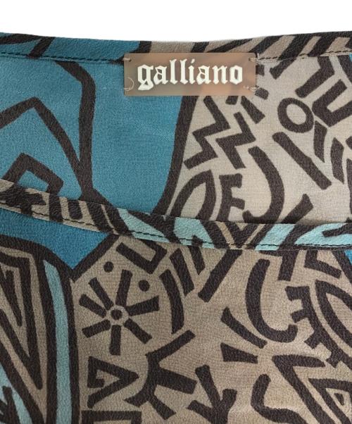JOHN GALLIANO（ジョンガリアーノ）JOHN GALLIANO (ジョンガリアーノ) 総柄カットソー ベージュ サイズ:38の古着・服飾アイテム