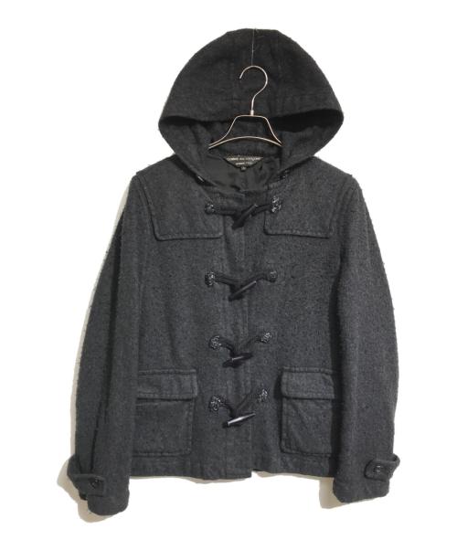 COMME des GARCONS HOMME PLUS（コムデギャルソンオムプリュス）COMME des GARCONS HOMME PLUS (コムデギャルソンオムプリュス) 縮絨ショートダッフルコート ブラック サイズ:Sの古着・服飾アイテム