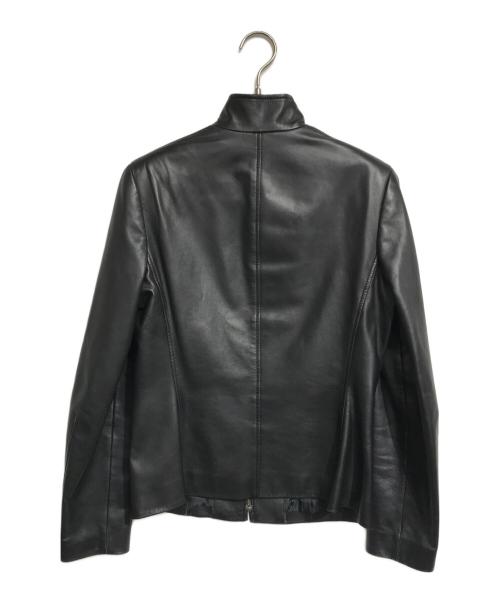 Calvin Klein（カルバンクライン）Calvin Klein (カルバンクライン) シープレザージャケット ブラック サイズ:6の古着・服飾アイテム