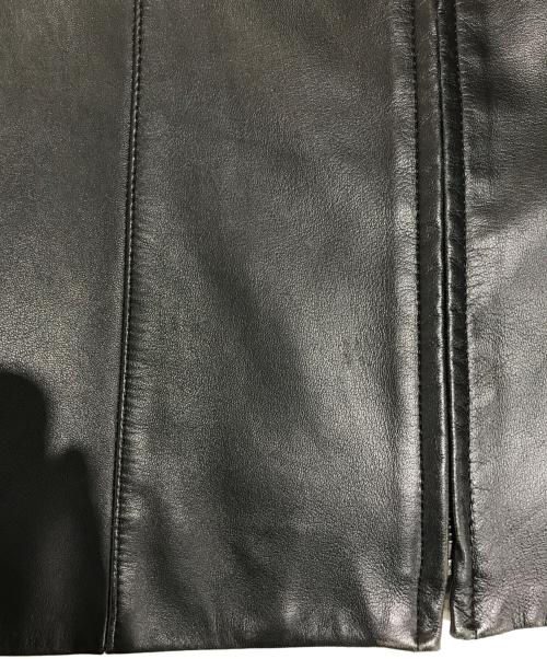 Calvin Klein（カルバンクライン）Calvin Klein (カルバンクライン) シープレザージャケット ブラック サイズ:6の古着・服飾アイテム