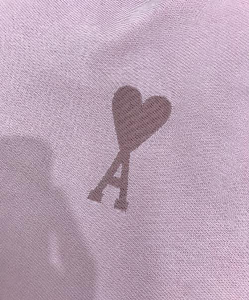AMI Alexandre Mattiussi（アミアレクサンドルマテュッシ）AMI Alexandre Mattiussi (アミアレクサンドルマテュッシ) ロゴ刺繍Tシャツ ピンク サイズ:Mの古着・服飾アイテム