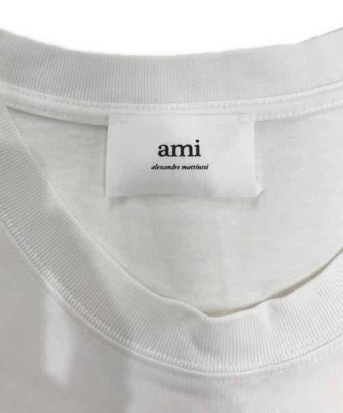 AMI Alexandre Mattiussi（アミアレクサンドルマテュッシ）AMI Alexandre Mattiussi (アミアレクサンドルマテュッシ) ロゴ刺繍Tシャツ ホワイト サイズ:Mの古着・服飾アイテム