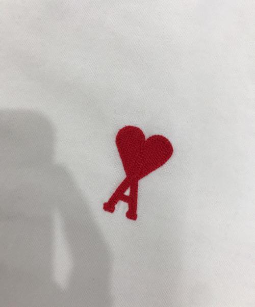 AMI Alexandre Mattiussi（アミアレクサンドルマテュッシ）AMI Alexandre Mattiussi (アミアレクサンドルマテュッシ) ロゴ刺繍Tシャツ ホワイト サイズ:Mの古着・服飾アイテム