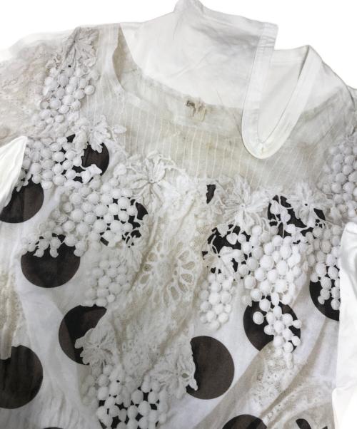 COMME des GARCONS COMME des GARCONS（コムデギャルソン コムデギャルソン）COMME des GARCONS COMME des GARCONS (コムデギャルソン コムデギャルソン) 転写プリントカットソー ホワイト サイズ:Sの古着・服飾アイテム