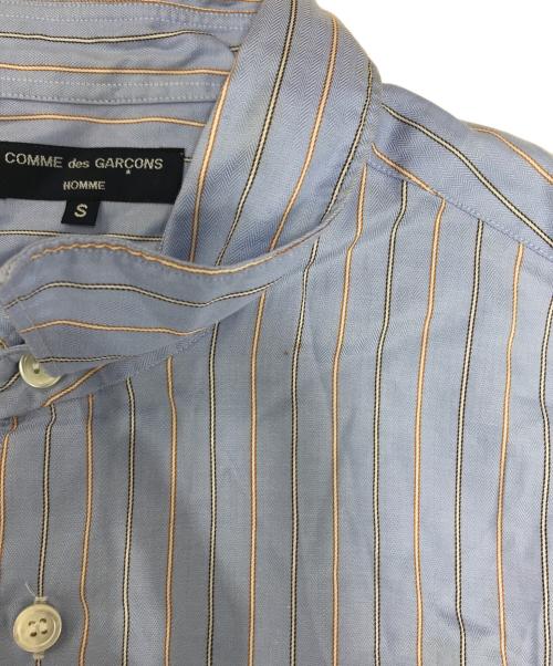 COMME des GARCONS HOMME（コムデギャルソン オム）COMME des GARCONS HOMME (コムデギャルソン オム) ストライプシャツ ブルー サイズ:Sの古着・服飾アイテム