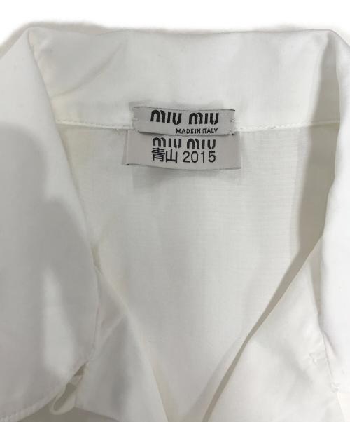 MIU MIU（ミュウミュウ）MIU MIU (ミュウミュウ) オープンカラーシャツ ホワイト サイズ:38の古着・服飾アイテム