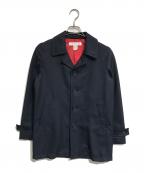 COMME des GARCONS SHIRTコムデギャルソンシャツ）の古着「ギャバジンショートコート」｜ネイビー