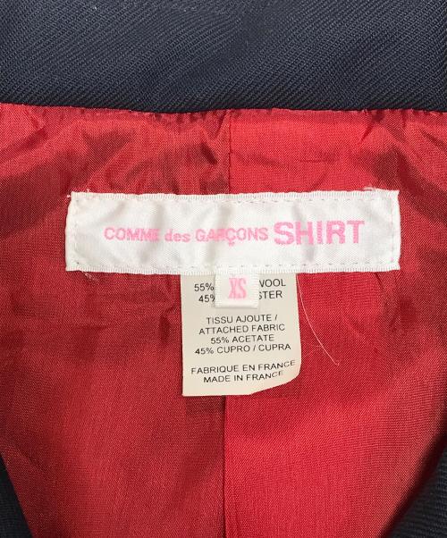 COMME des GARCONS SHIRT（コムデギャルソンシャツ）COMME des GARCONS SHIRT (コムデギャルソンシャツ) ギャバジンショートコート ネイビー サイズ:XSの古着・服飾アイテム