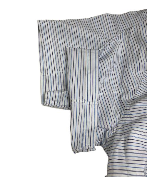 COMME des GARCONS SHIRT（コムデギャルソンシャツ）COMME des GARCONS SHIRT (コムデギャルソンシャツ) 開襟ボーダーシャツ ブルー サイズ:Sの古着・服飾アイテム