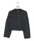 tricot COMME des GARCONSトリココムデギャルソン）の古着「ウールギャバ切替カーディガン」｜ブラック