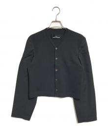tricot COMME des GARCONS（トリココムデギャルソン）の古着「ウールギャバ切替カーディガン」｜ブラック