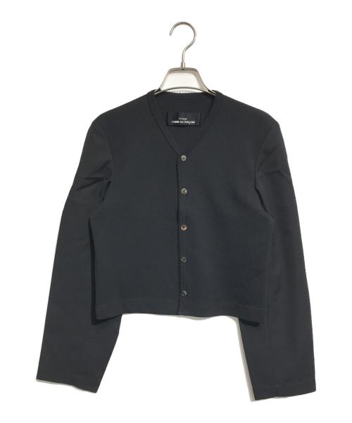 tricot COMME des GARCONS（トリココムデギャルソン）tricot COMME des GARCONS (トリココムデギャルソン) ウールギャバ切替カーディガン ブラック サイズ:表記なしの古着・服飾アイテム