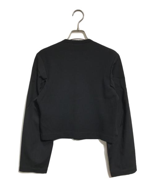 tricot COMME des GARCONS（トリココムデギャルソン）tricot COMME des GARCONS (トリココムデギャルソン) ウールギャバ切替カーディガン ブラック サイズ:表記なしの古着・服飾アイテム