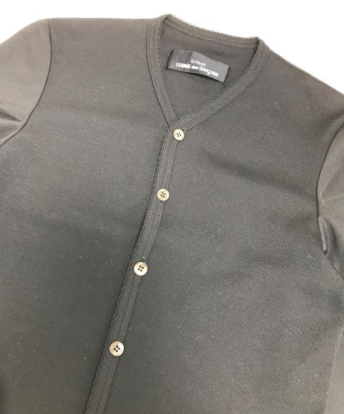 tricot COMME des GARCONS（トリココムデギャルソン）tricot COMME des GARCONS (トリココムデギャルソン) ウールギャバ切替カーディガン ブラック サイズ:表記なしの古着・服飾アイテム