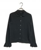 tricot COMME des GARCONSトリココムデギャルソン）の古着「丸襟袖フレアシャツ」｜ブラック