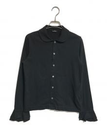 tricot COMME des GARCONS（トリココムデギャルソン）の古着「丸襟袖フレアシャツ」｜ブラック