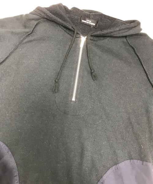 tricot COMME des GARCONS（トリココムデギャルソン）tricot COMME des GARCONS (トリココムデギャルソン) 異素材切替プルオーバーパーカー ブラック サイズ:表記なしの古着・服飾アイテム