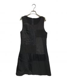 tricot COMME des GARCONS（トリココムデギャルソン）の古着「パッチワークノースリーブワンピース」｜ブラック