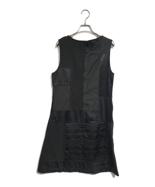 tricot COMME des GARCONS（トリココムデギャルソン）tricot COMME des GARCONS (トリココムデギャルソン) パッチワークノースリーブワンピース ブラック サイズ:表記なしの古着・服飾アイテム